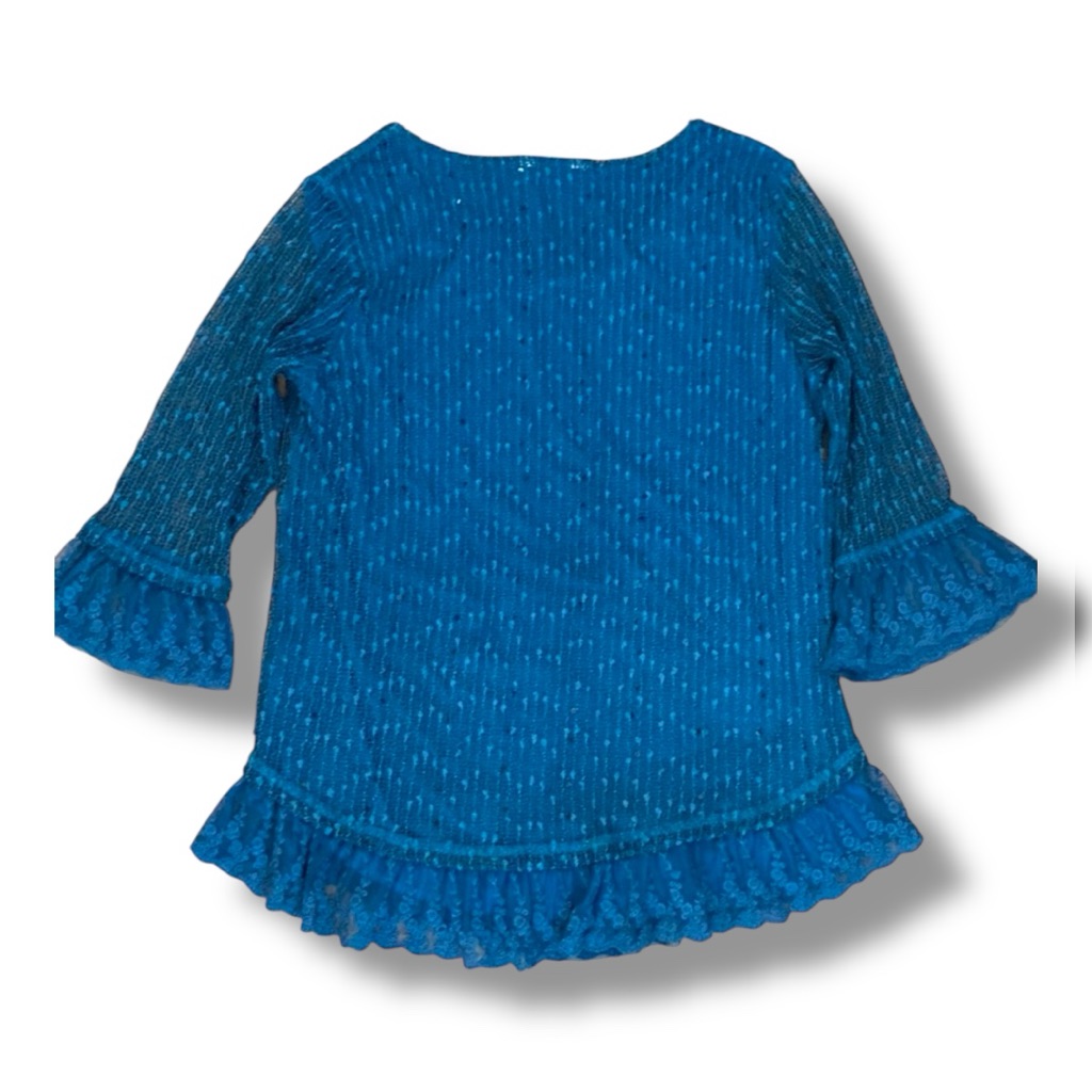 Anthropologie Blouse Lace Sequin Blouse By Multiples - Size Small